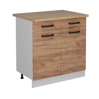 Vicco Mueble Bajo De Cocina R-line, Roble Dorado, 80 Cm Et Roble