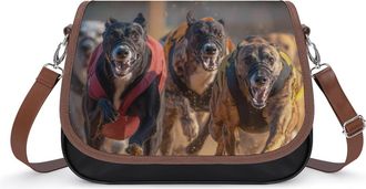 Generic Dog Racing Fashion Womens Crossbody Bags Novelty Handbag Shoulder Bag Purse