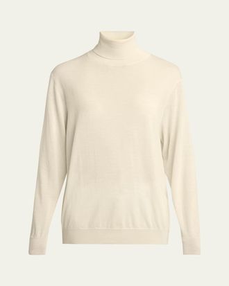 The Row Nabari Cashmere Long-Sleeve Turtleneck Sweater