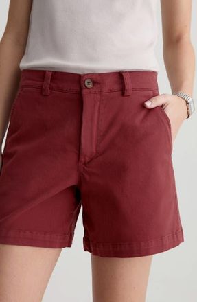 AG - Adriano Goldschmied Jude Stretch Twill Shorts in Adobe Clay at Nordstrom, Size 25
