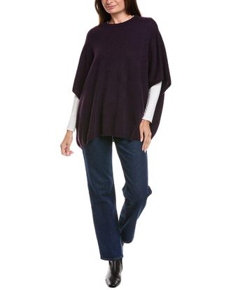 Amicale Cashmere Knit Crewneck Cashmere Poncho