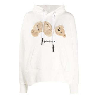 Palm Angels (WMNS) Palm Angels Broken Bear Cotton Hoodie White PWBB023F20FLE0030360