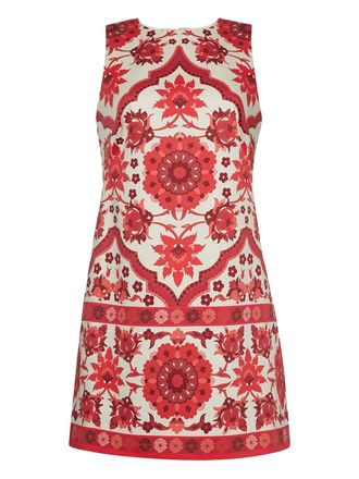 Cara Cara Mackenzie floral-print mini dress - women - Cotton/Spandex/Elastane/Polyester - S - Neutrals