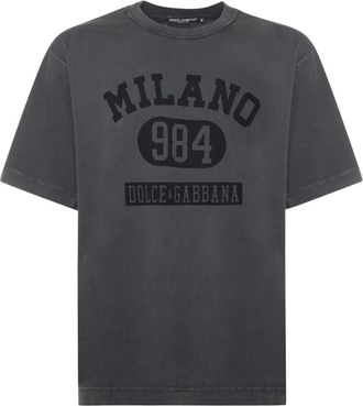 Dolce & Gabbana T-Shirts - Heren - T-shirts - Zwart - M - Katoen - Tops