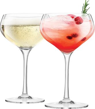 Final Touch Coupe Lead-Free Crystal Glasses - Set of 2 in Clear at Nordstrom