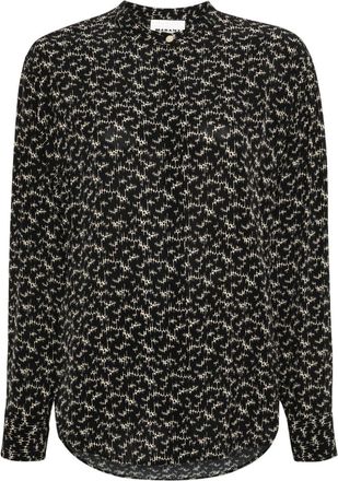 Isabel Marant Catchell batwing-sleeved shirt - women - Viscose - 42 - Black