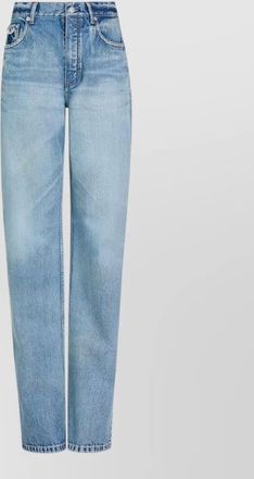Alaia denim mid-rise straight-leg maxi jeans