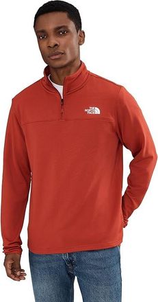 The North Face Cedar Trail Grid Fleece 1/4 Zip Mens Jacket Iron Clay : 2XL, Elastane/Polyester