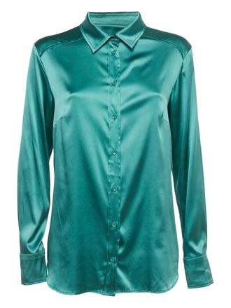 Max Mara silk green shirt