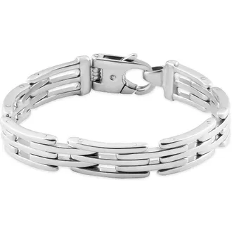 Pompeii3 Mens Cuff Link 14k Gold (80gram) or Platinum (129gram) 11mm Bracelet 8.5