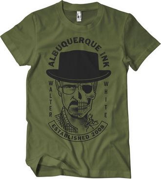Breaking Bad Officially Licensed Albuquerque Ink Mens T-Shirt (Olive), XX-Large