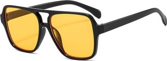 Generic Driving Outdoor Mens Sunglasses Womens Sports Vacation Sun Glasses(Yellow)