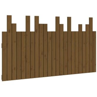 vidaXL Cabecero Cama Pared Madera Maciza Pino Marr&oacute;n Miel 146,5x3x80cm Vidaxl