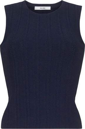 Adam Lippes Top Brynn smanicato - Blu