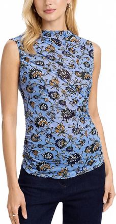 Veronica Beard Sylviani Top In Ice Blue Multi