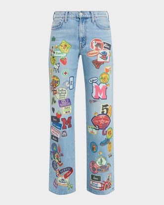 Mother The Bookie Sneak Patchwork Jeans