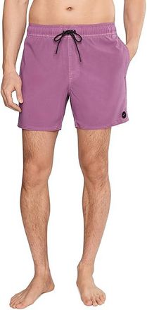 Rvca VA Pigment 16 Elastic Shorts Mens Shorts Rose Shadow : MD, Elastane/Polyester