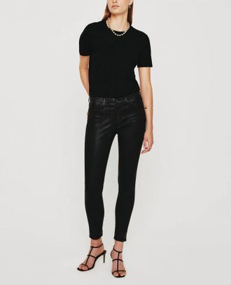 AG - Adriano Goldschmied Womens The Legging Ankle Jean In Light Super Black