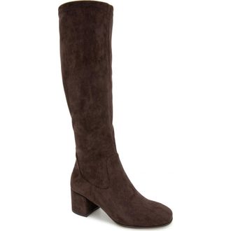 Kenneth Cole Reaction Rida Stretch Knee High Boot in Chocolate Micro at Nordstrom Rack, Size 6