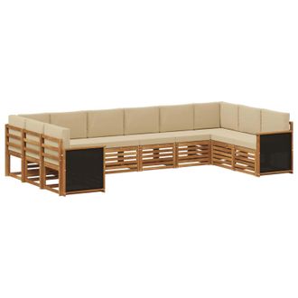 vidaXL Conjunto De Sof&aacute;s De Exterior 7 Uds. Natural Vidaxl