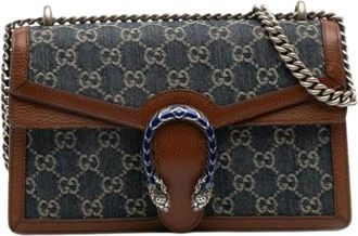 Gucci Pre-owned Shoulder Bags, female, Blue, Size: ONE SIZE Pre-owned Denim Shoulder Bag