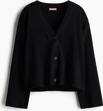 H&M Feinstrick-Cardigan - Schwarz