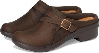 Clarks Angie Braley Womens Clog/Mule Shoes Slate Leather : 7.5 B - Medium