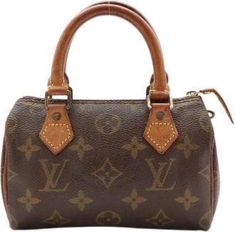 Louis Vuitton Pre-owned Monogram Mini Pouch - Dames - Vintage Mini Tas - Bruin - ONE Size - Vintage
