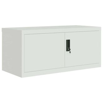 Berkfield Home Durable File Cabinet Light Grey 90x40x145 cm Steel | Size: 90 x 40 x 145 cm