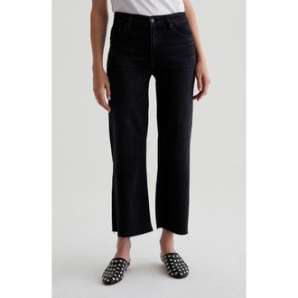 AG - Adriano Goldschmied Saige Raw Hem Crop Wide Leg Jeans in Glasgow at Nordstrom Rack, Size 29