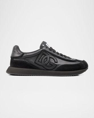 Dolce & Gabbana Men & apos;s DG Cushion Leather & Suede Sneakers