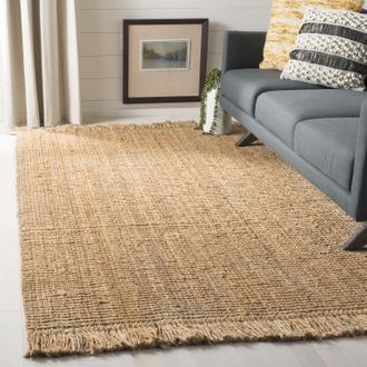 Safavieh Natural Fiber Hand Made Area rug, Natural Solid / Tonal Style Non-Shedding