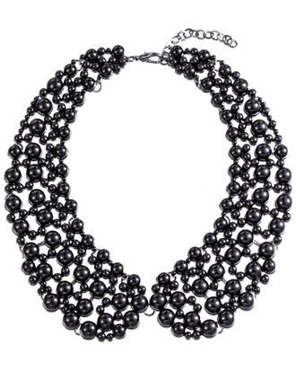 Eyecandy LA Eye Candy La Luxe Collection Glass Pearl Diana Statement Collar Necklace