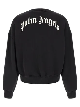 Palm Angels Logo-Embroidered Sweatshirt - Black