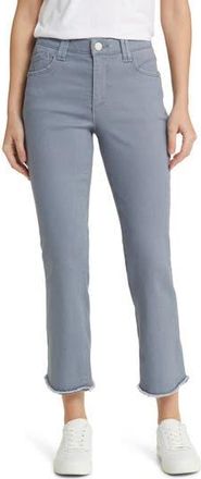 Wit & Wisdom Tatum AbSolution Frayed High Waist Ankle Flare Jeans in Blue Shadow at Nordstrom Rack, Size 10