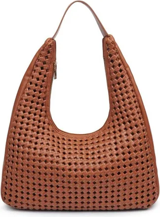 Moda Luxe Renne Woven Hobo Handbag In Brown