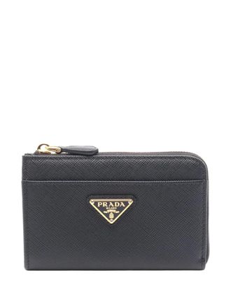 Prada Pouch in pelle Saffiano con zip 2013-2025 - Nero