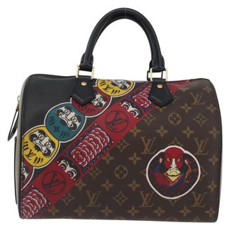 Louis Vuitton Speedy Handbag Limited Edition Kabuki Monogram Canvas Brown Canvas Handbag (Pre-Owned)