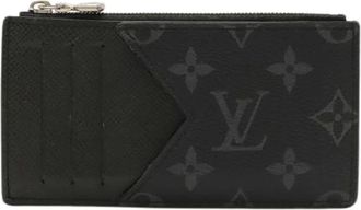 Louis Vuitton Pre-owned Wallets, male, Black, Size: ONE SIZE Pre-owned Taigarama Monogram Eclipse Coin Card Holder
