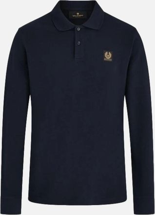 Belstaff Mens Belstaff LS Polo Shirt Dark Ink - Black - Size: 40