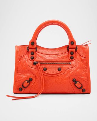 Balenciaga Le City Mini Leather Top-Handle Bag