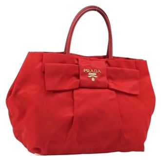 Prada Pre-owned Vintage Hand Bag - Dames - Vintage Handtas - Rood - ONE Size - Leer - Vintage