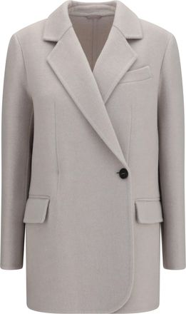 Brunello Cucinelli Womens Jacket Single-Breasted Wool & Cashmere Chiglia Merino
