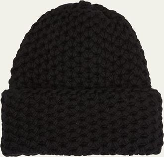 inverni Cashmere Honeycomb Knit Beanie