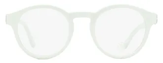 Moncler ML5189 Oval Acetate Eyeglasses - White