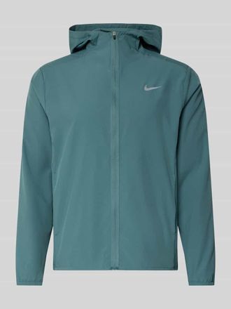 Nike Trainingsjacke mit Logo-Print und Stehkragen in Petrol, Gr&ouml;&szlig;e XXL