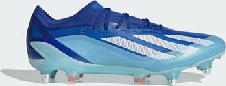adidas adidas Performance Unisex X Crazyfast.1 Soft Ground Boots - Blue - Size UK 7.5