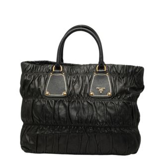 Prada Black Leather Tote Bag (Pre-Owned)