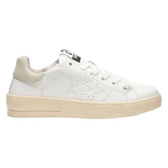 2Star 2Star, Schoenen, Heren, Wit, 45 EU, Leer, Witte leren sneaker met beige detail