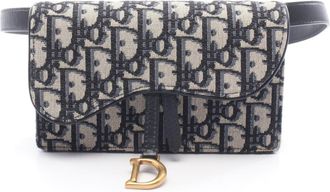Dior Beige Navy Canvas Fanny Pack (Pre-Owned)